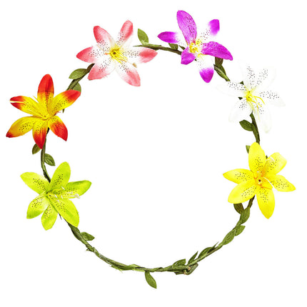 Widmann SRL Diadeem hibiscus bloemen hippie