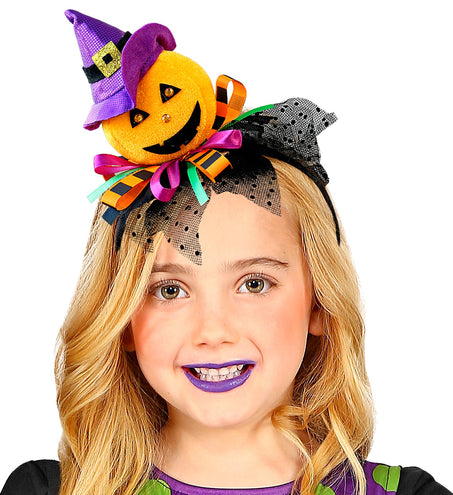 Widmann SRL Diadeem pompoen met heksenmuts luxe