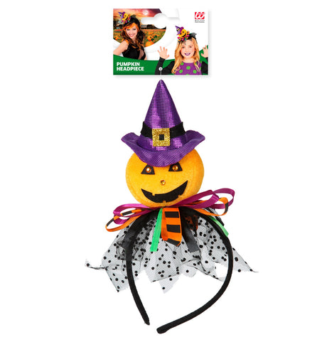 Widmann SRL Diadeem pompoen met heksenmuts luxe