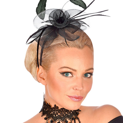 Widmann SRL Diadeem zwarte bloem