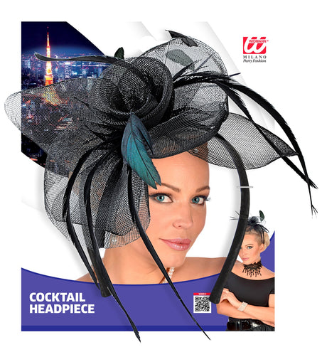 Widmann SRL Diadeem zwarte bloem