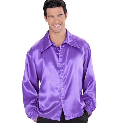 Widmann SRL Disco blouse paars Jim heren