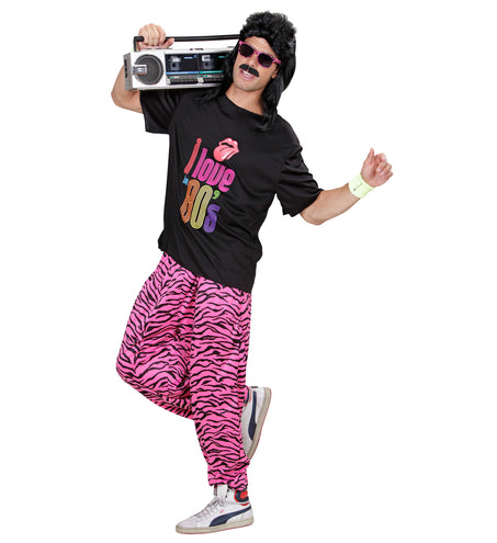 Widmann SRL Disco broek roze zebra print