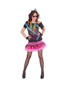 Widmann SRL Disco jurk jaren 80 neon Aafke