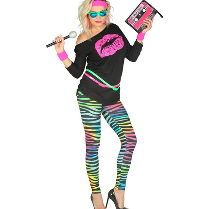 Widmann SRL Disco legging neon zebraprint dames