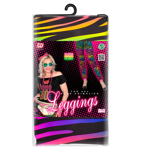 Widmann SRL Disco legging neon zebraprint dames