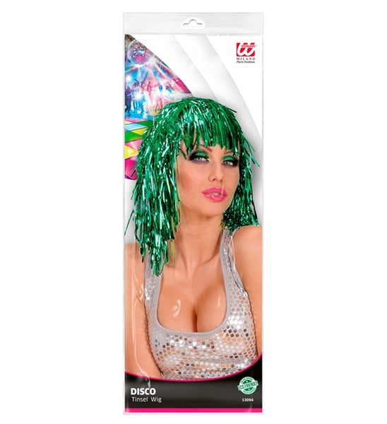 Widmann SRL Disco pruik lurex groen