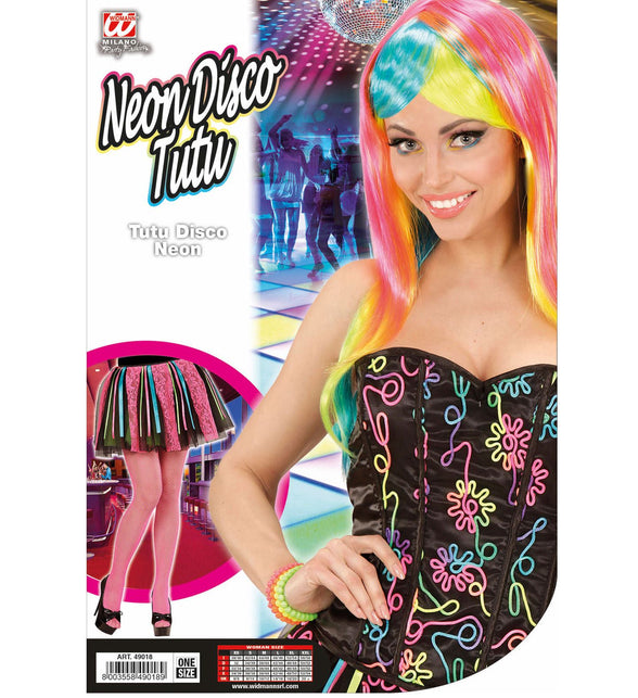 Widmann SRL Disco rokjes met felle kleuren