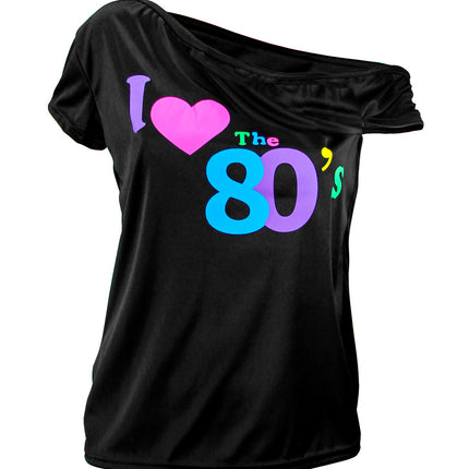 Widmann SRL Disco shirt dames 80's neon