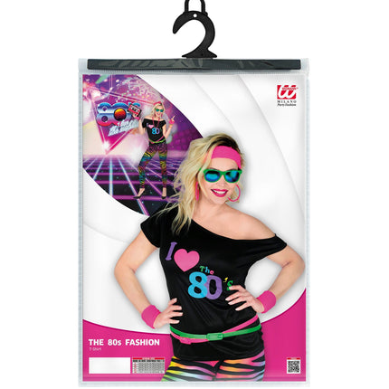 Widmann SRL Disco shirt dames 80's neon