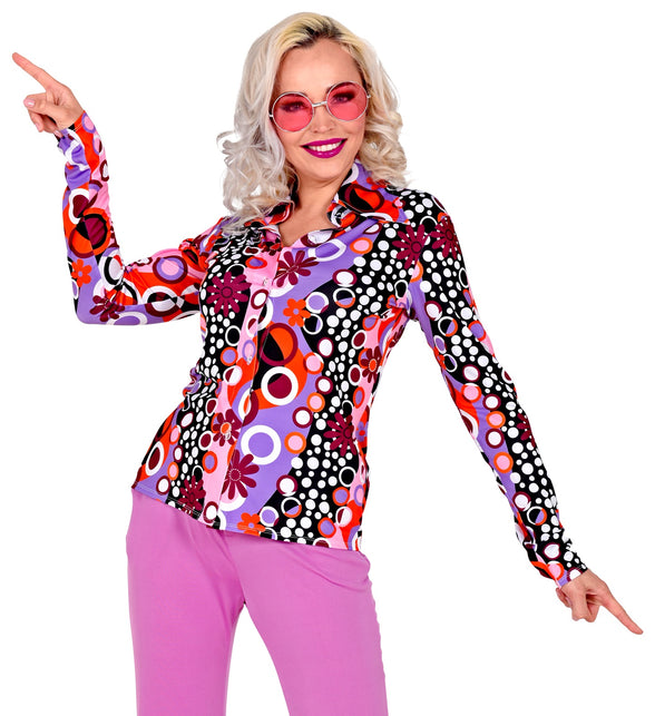 Widmann SRL Disco shirt groovy stijl jaren 70 dames