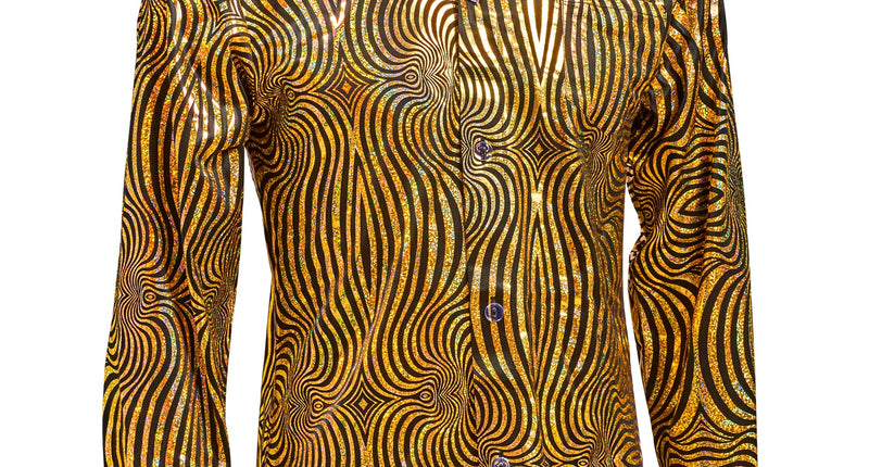 Widmann SRL Disco shirt jaren 70 goud heren