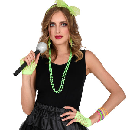 Widmann SRL Disco verkleedset jaren 80 neon groen