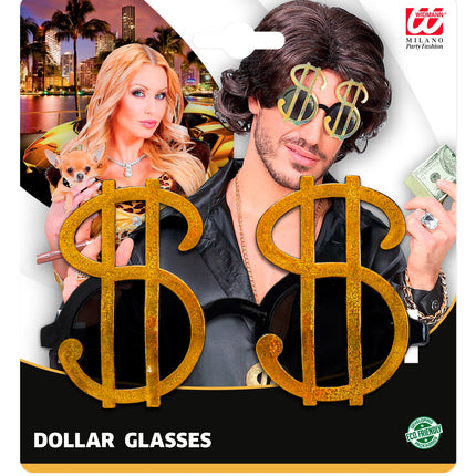 Widmann SRL Dollar bril goud