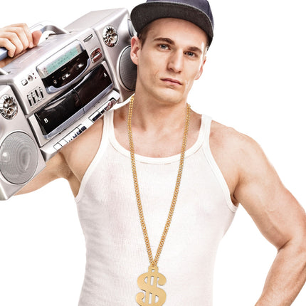 Widmann SRL Dollar ketting goud gangster