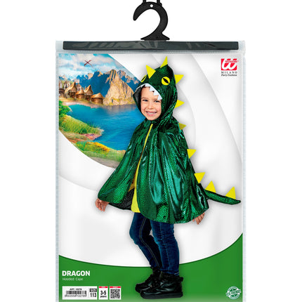 Widmann SRL Draken cape groen kinderen