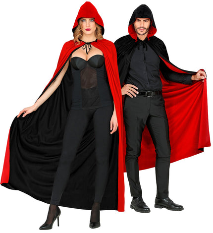 Widmann SRL Dubbelzijdige cape rood zwart