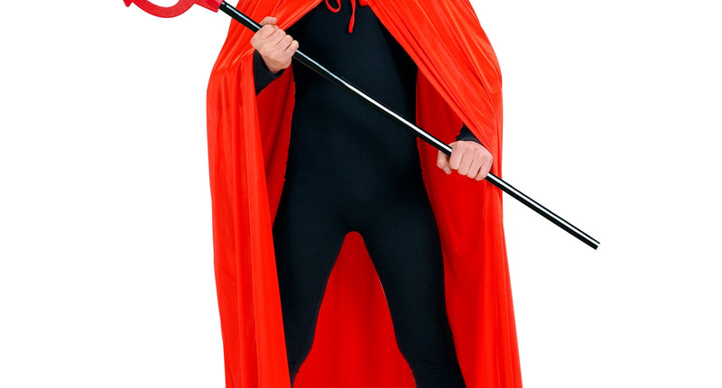 Widmann SRL Duivel cape rood met zwart kraag kind