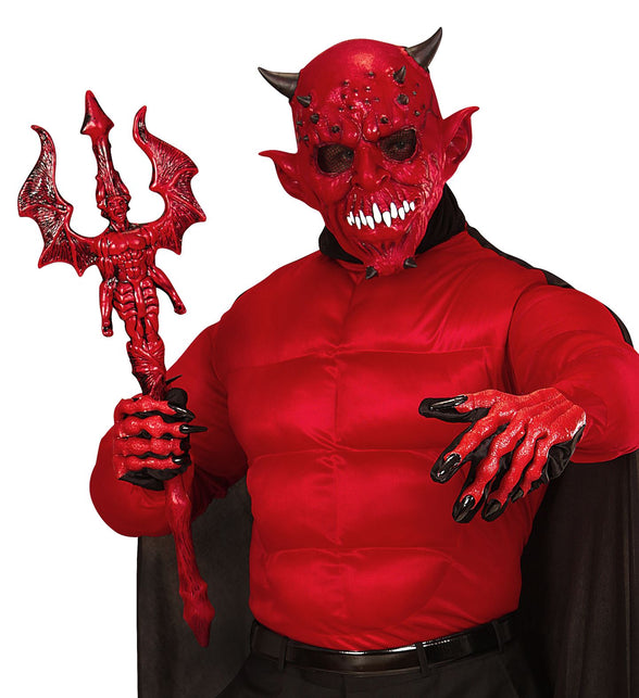 Widmann SRL Duivel handschoenen rood 3d