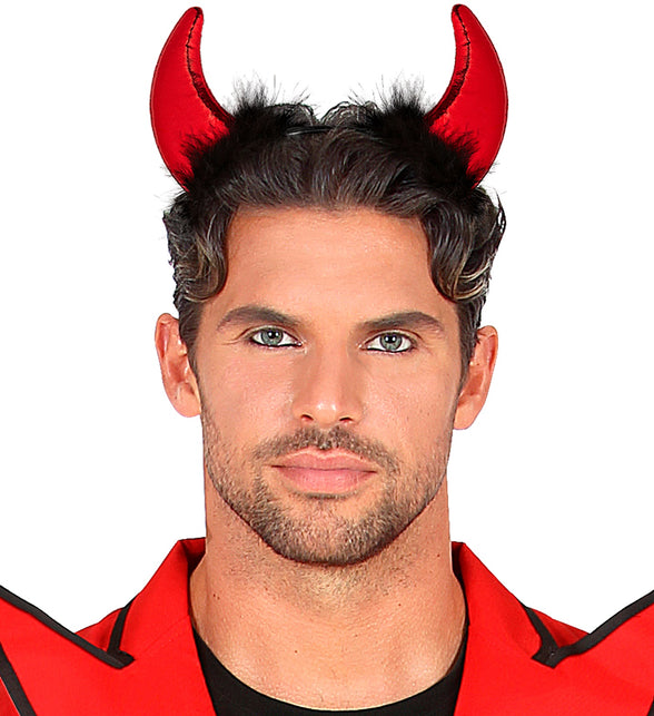 Widmann SRL Duivel hoorntjes haarband metallic