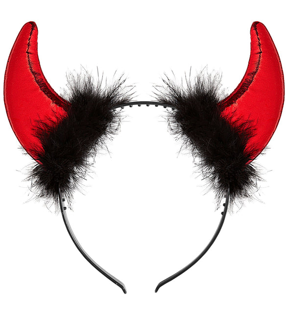 Widmann SRL Duivel hoorntjes haarband metallic