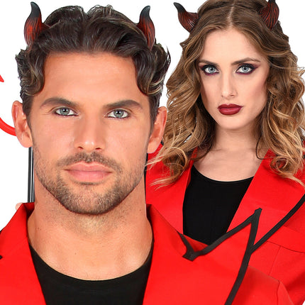 Widmann SRL Duivel hoorntjes met elastiek