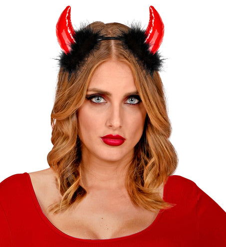 Widmann SRL Duivel hoorntjes met marabou