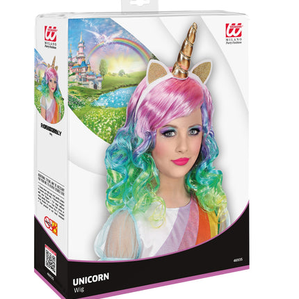 Widmann SRL Eenhoorn pruik voor kinderen