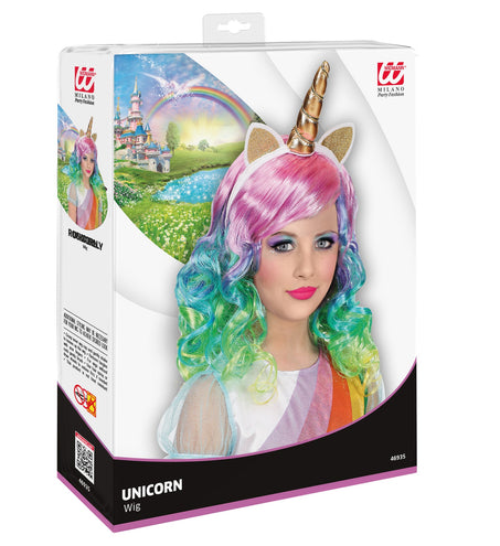 Widmann SRL Eenhoorn pruik voor kinderen