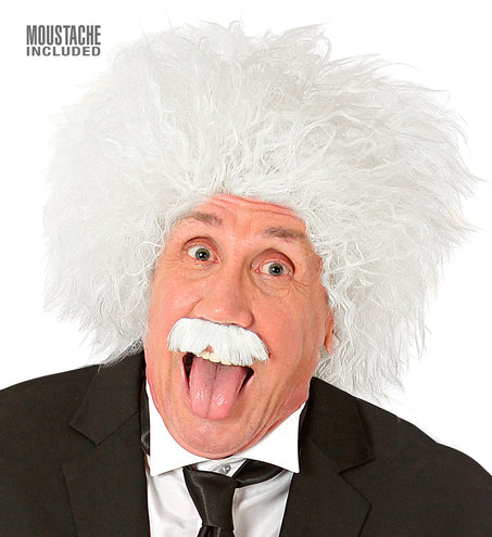 Widmann SRL Einstein pruik professor wit met snor