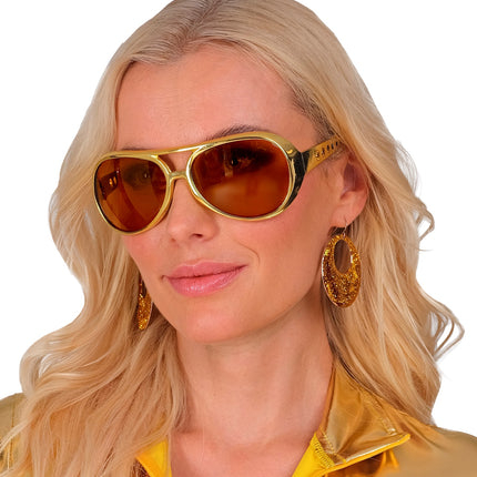 Widmann SRL Elvis bril rock 'n roll goud