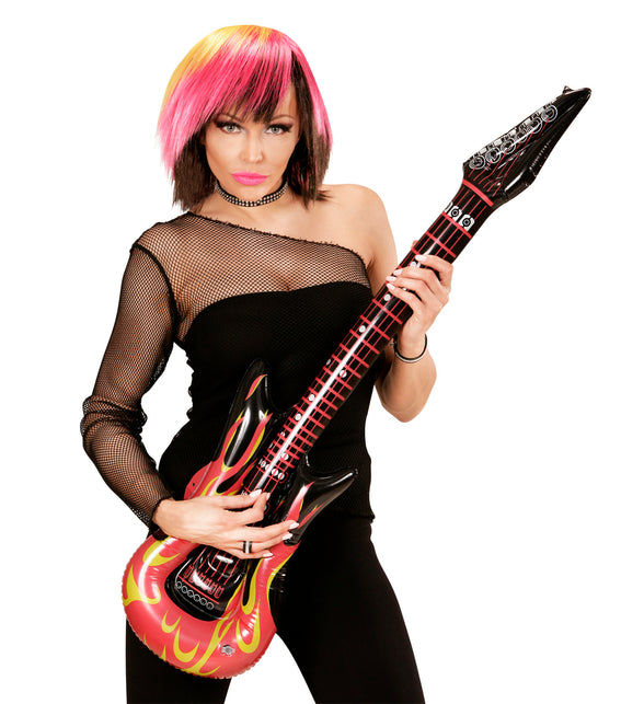 Widmann SRL Emo rocker pruik voor meiden