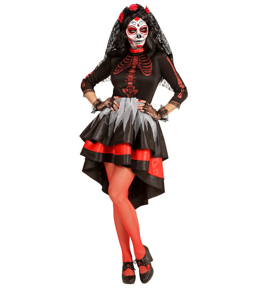 Widmann SRL Enge Bruid Dia De Los Muertos jurk