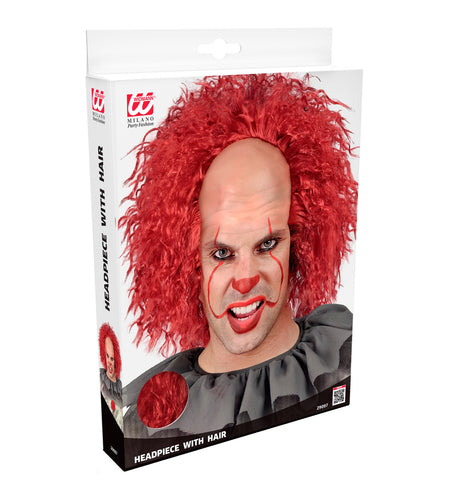 Widmann SRL Enge clownspruik met rood haar