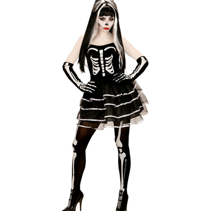 Widmann SRL Enge skeleton jurkjes voor Halloween