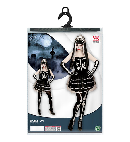 Widmann SRL Enge skeleton jurkjes voor Halloween
