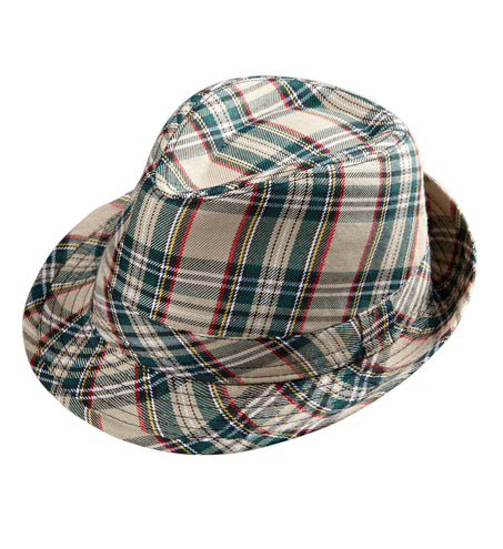 Widmann SRL Fedora Grijs Met Tartan Print