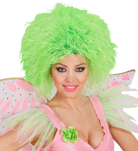 Widmann SRL Fee pruik neon groen volwassenen