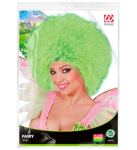 Widmann SRL Fee pruik neon groen volwassenen