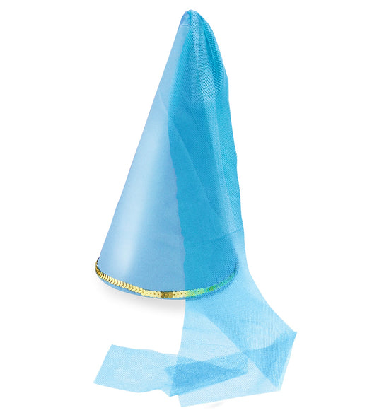 Widmann SRL Feeënhoed blauw met sluier kind