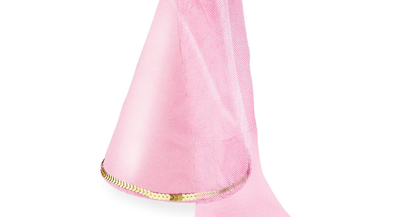 Widmann SRL Feeënhoed roze met sluier kind