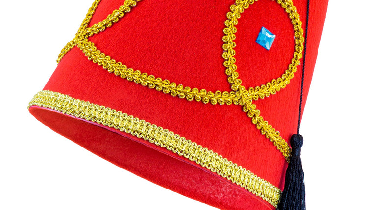 Widmann SRL Fez hoed rood met gouden accenten