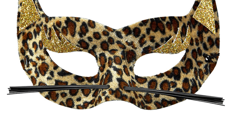 Widmann SRL Fluwelen luipaard masker