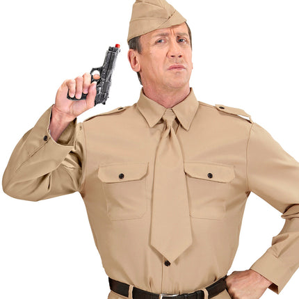 Widmann SRL Foam latex pistool zwart 19cm