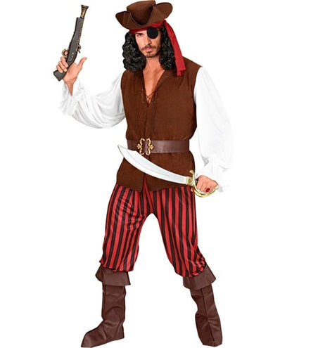 Widmann SRL Folter piraat Kapitein der zeëen kostuum