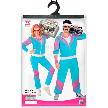 Widmann SRL Fout trainingspak Blauw New kids jaren 80 volwassenen