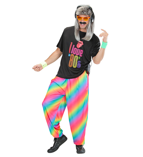 Widmann SRL Foute disco broek regenboog print