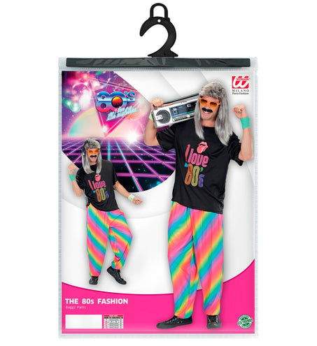 Widmann SRL Foute disco broek regenboog print