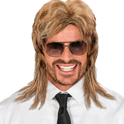 Widmann SRL Foute pruik met matje bruin