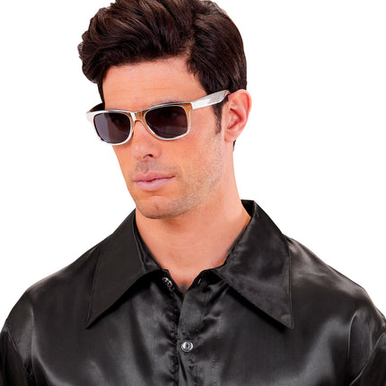 Widmann SRL Foute zilveren bril karakter